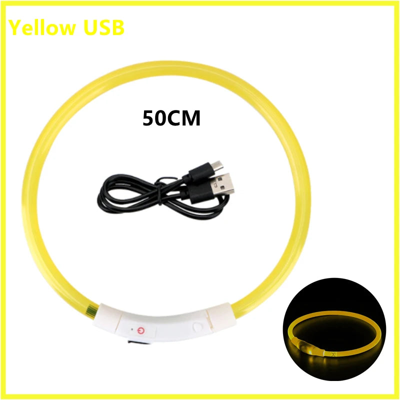 USB Rechargeable Led Glowing Dog Collar