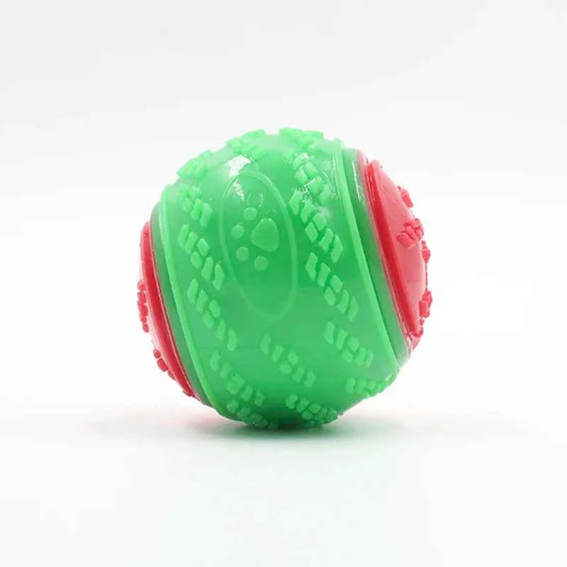 Interactive Dog Toys: Squeaky TPR Ball for Teeth Cleaning and Playtime Fun
