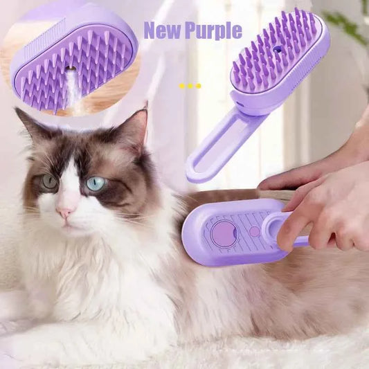 3-in-1 Pet Grooming Steamer Brush: Effortlessly Remove Tangles and Pamper Your Pet