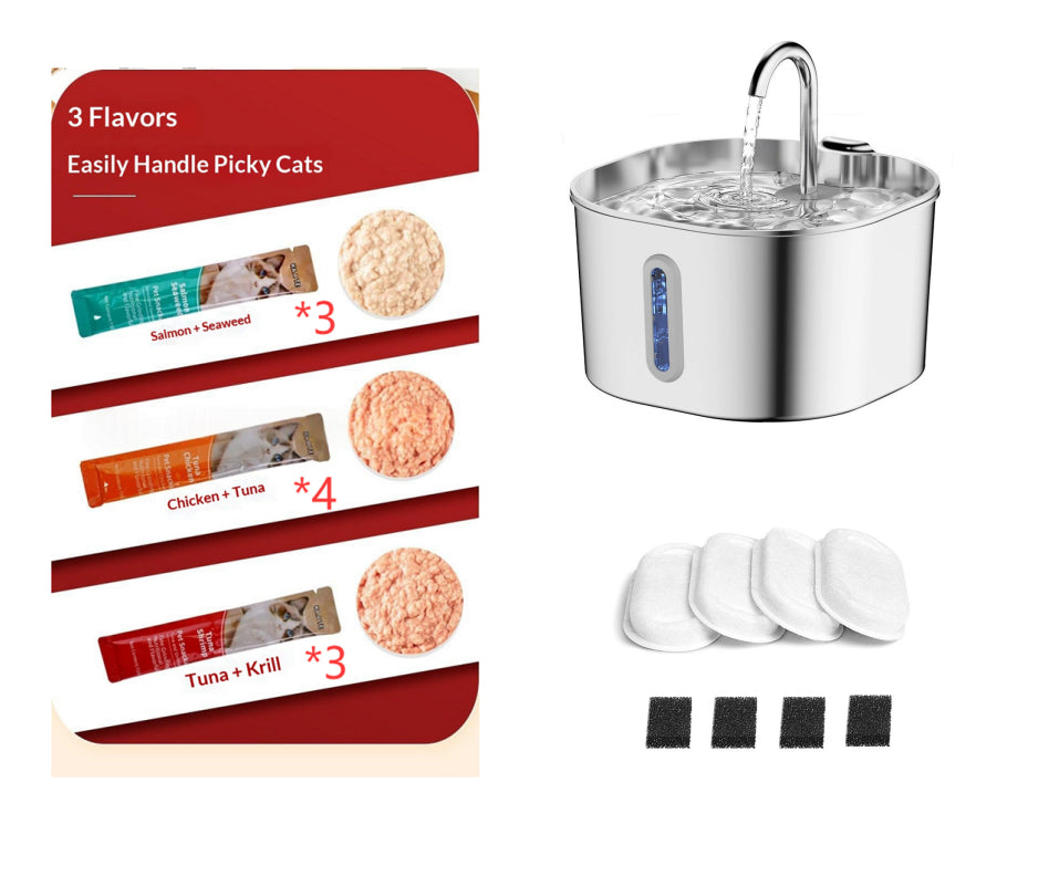 Stainless Steel Pet Water Fountain - Pawlunexa