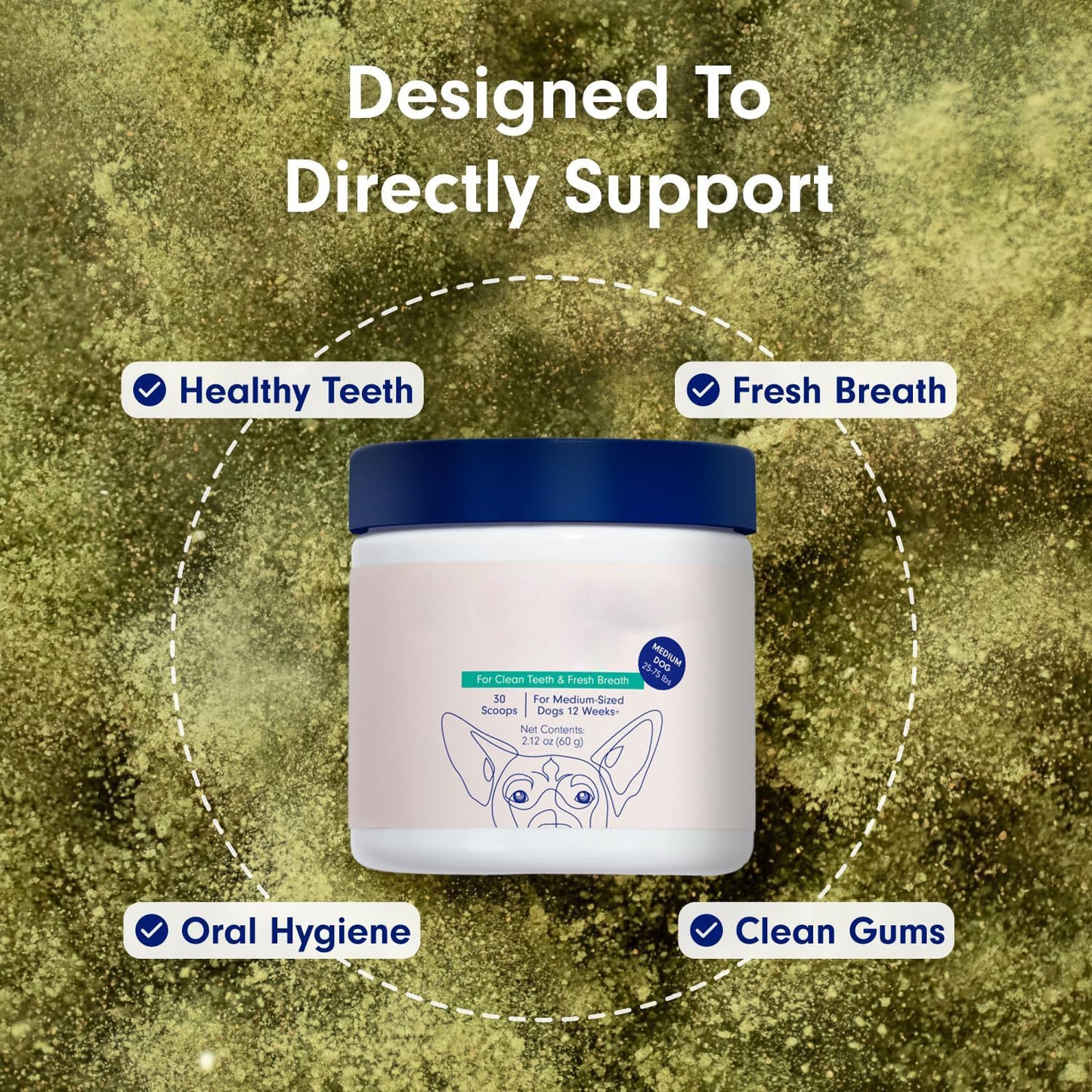 Pet Dental Cleaning Powder for Cats and Dogs