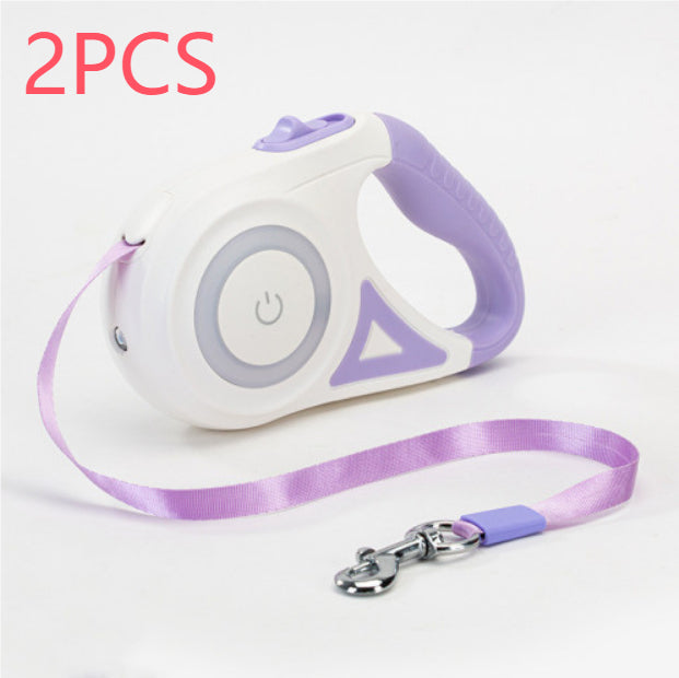 retractable dog leash with collar - Pawlunexa
