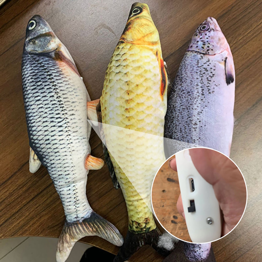 Simulation Electric Fish Toy for Cats - Pawlunexa