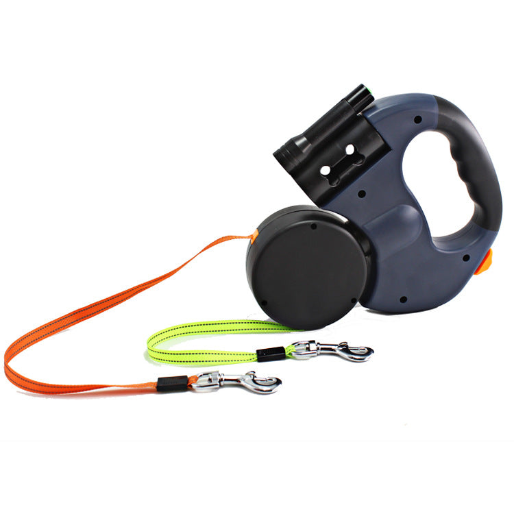 Dual Headed Dog Leash with Flashlight - Pawlunexa