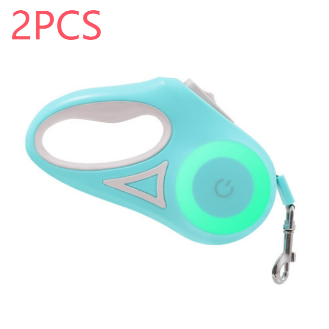 retractable dog leash with collar - Pawlunexa