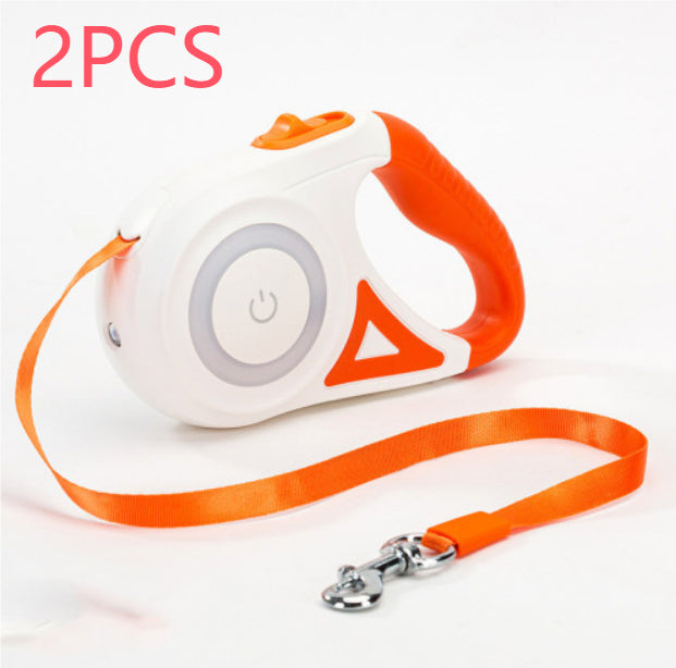 retractable dog leash with collar - Pawlunexa