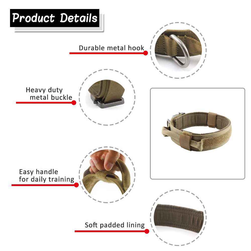 Durable tactical dog collar