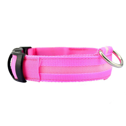 Dog luminous collar, USB charging dog collar, large and small LED pet anti lost collar
