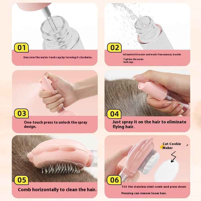 2-in-1 Self-Cleaning Dog Brush