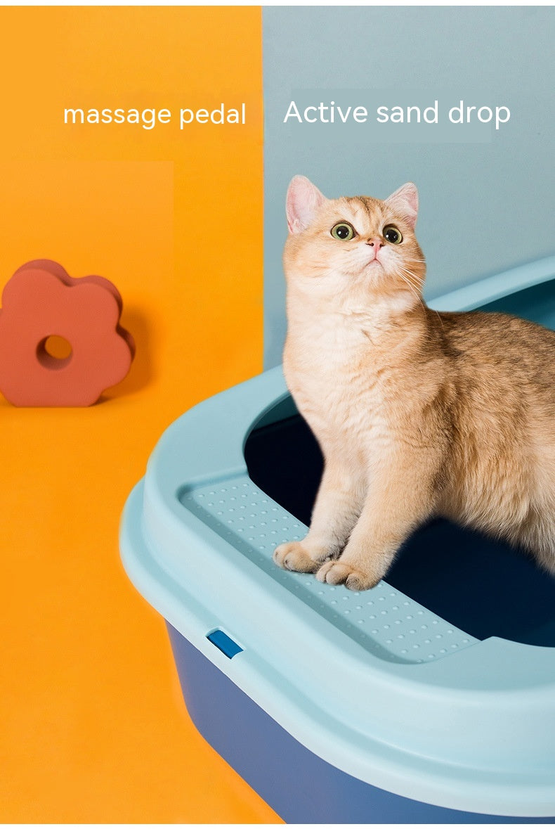 Oversized Semi-Enclosed Litter Box - Pawlunexa