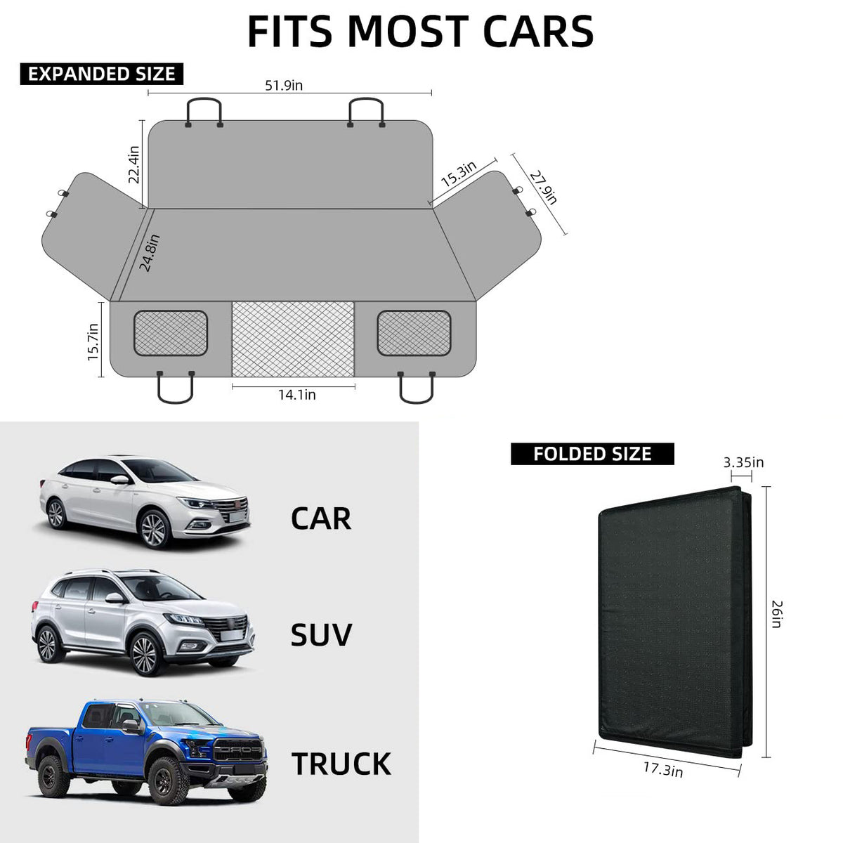 Vehicle-mounted Pet Hammock - Pawlunexa