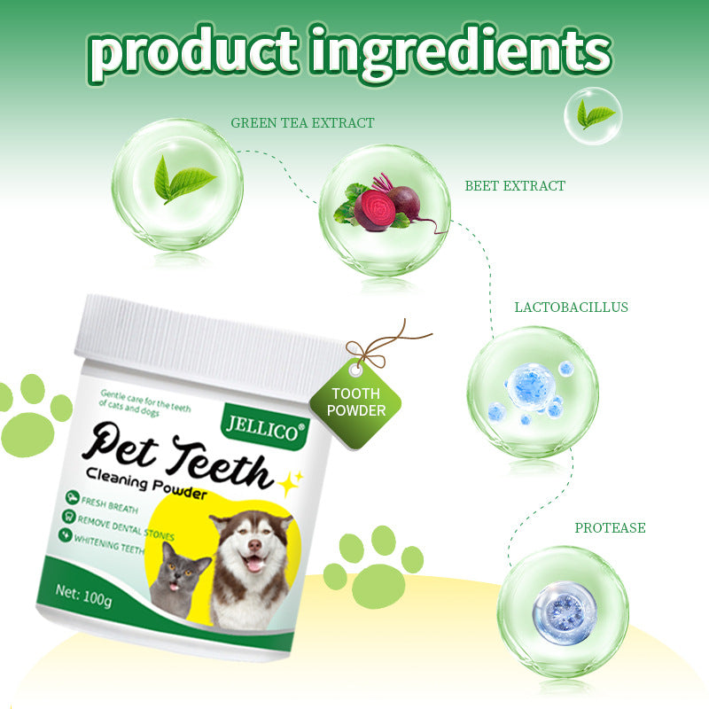 Pet Dental Cleaning Powder with Natural Ingredients