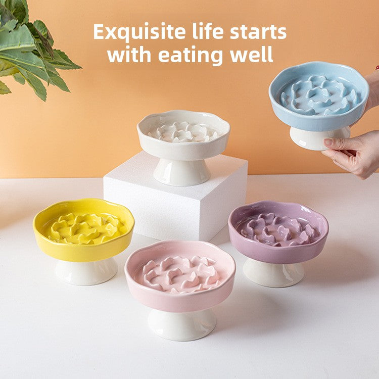 Ceramic Slow Feeder Pet Bowl