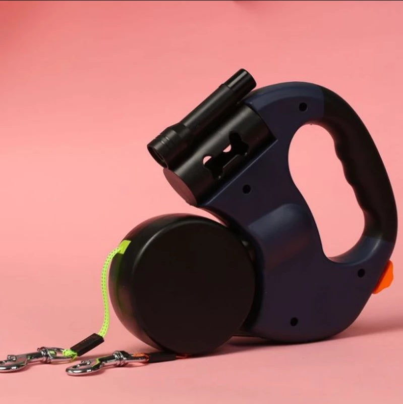 Dual Headed Dog Leash with Flashlight - Pawlunexa