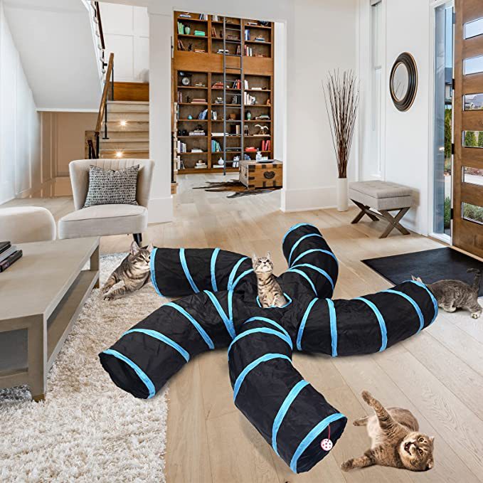 Cat Toy Tunnel with Tree Pattern - Pawlunexa