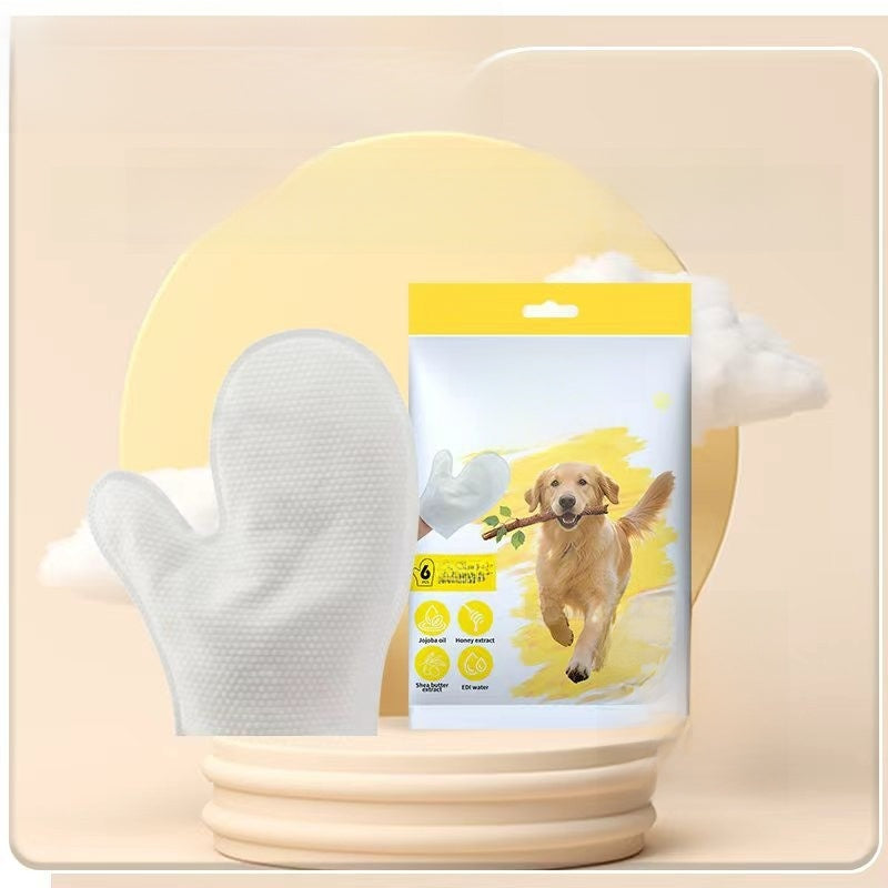 Pet cleaning gloves