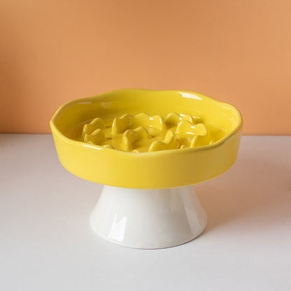 Ceramic Slow Feeder Pet Bowl