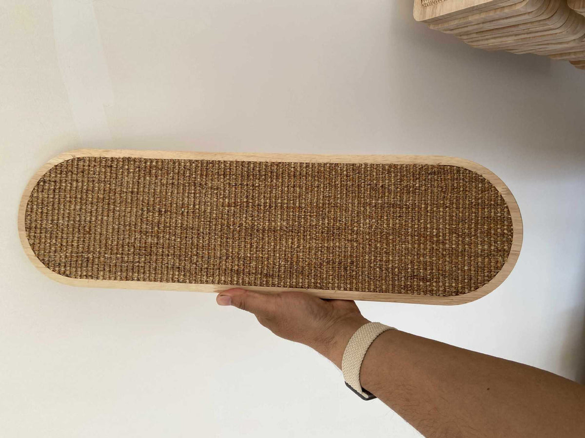 sisal hemp cat scratcher wall mat - Pawlunexa