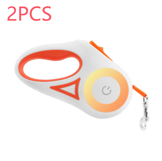 retractable dog leash with collar - Pawlunexa