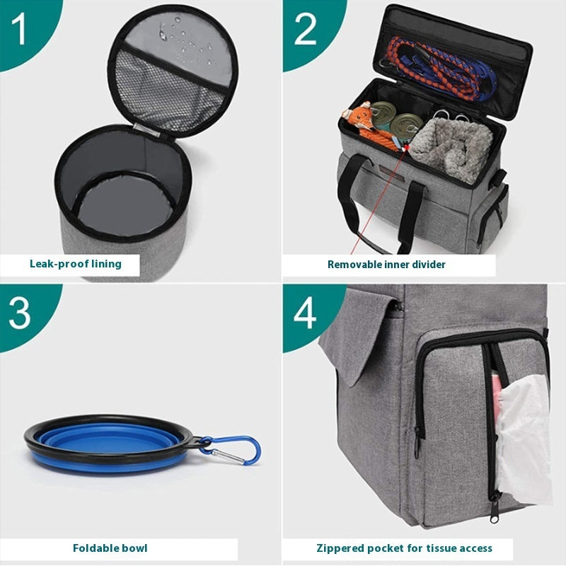 Dog Travel Bag Kit - Pawlunexa