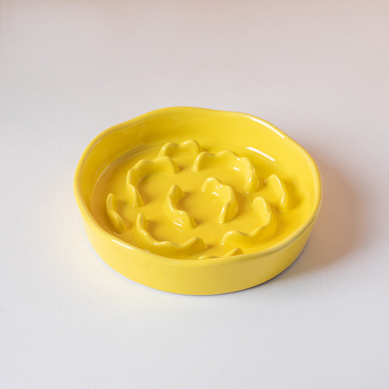 Ceramic Slow Feeder Pet Bowl