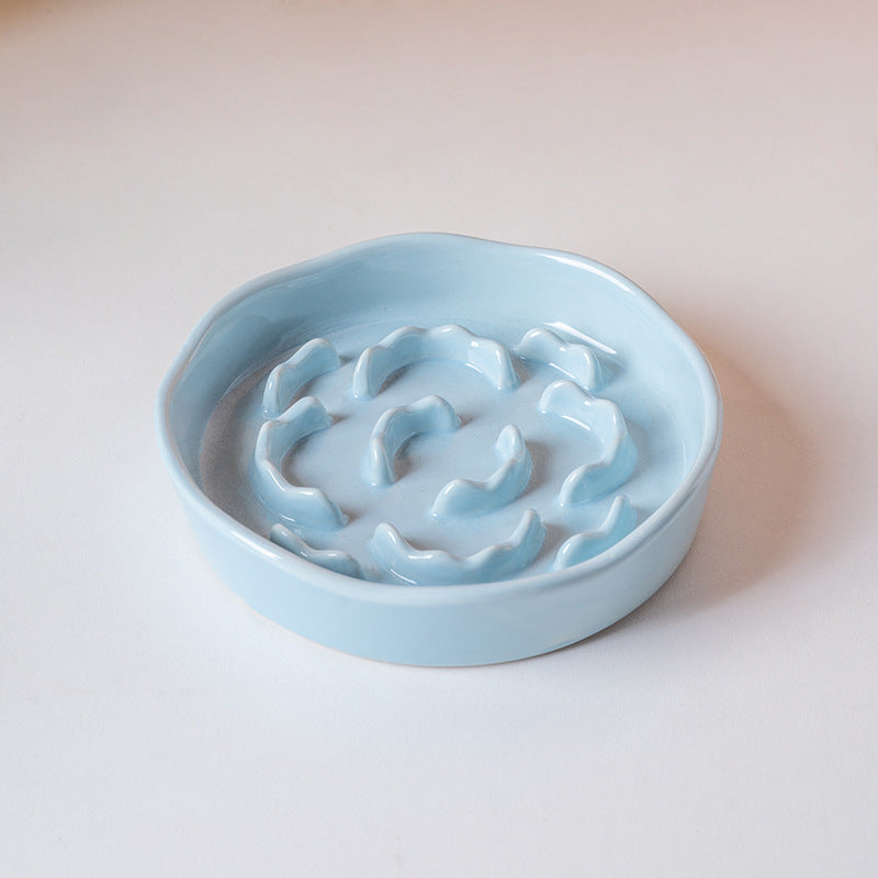 Ceramic Slow Feeder Pet Bowl