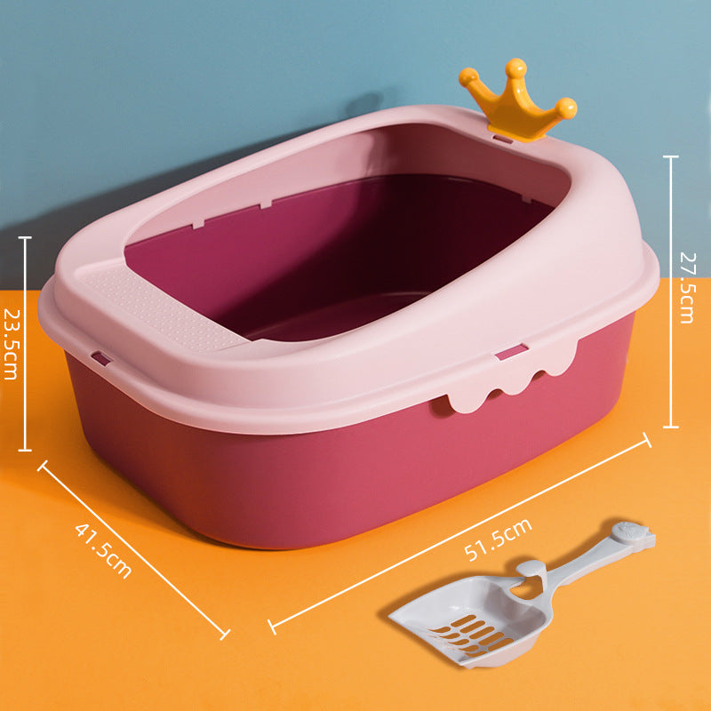 Oversized Semi-Enclosed Litter Box - Pawlunexa