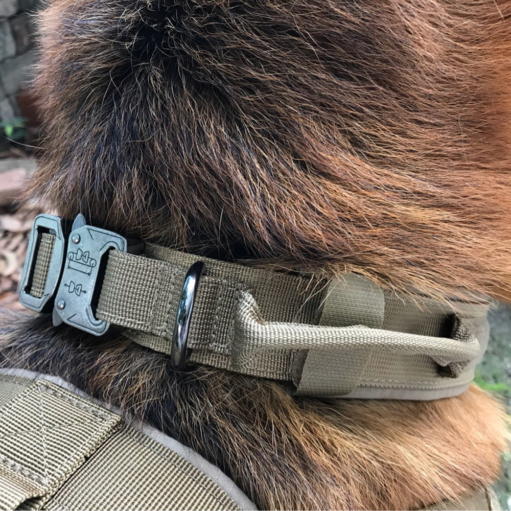 Durable tactical dog collar - Pawlunexa