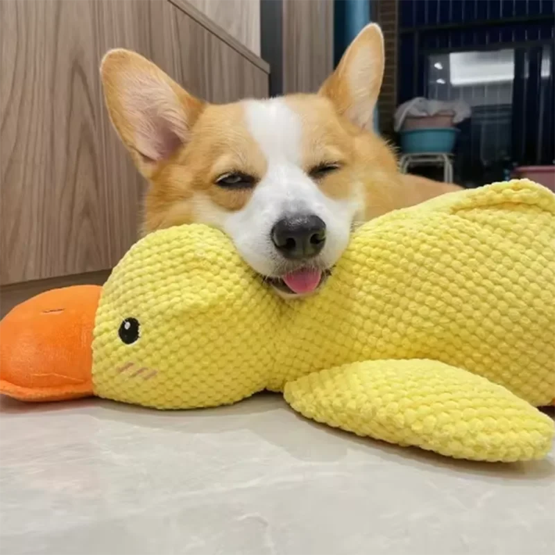 Bite Resistant Dog Toy - Interactive Plush Stomping Duck for Your Playful Pup