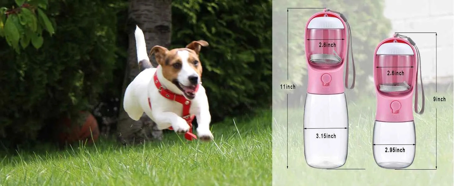 Portable Dog Water Bottle & Food Container: Ultimate Travel Solution for Pets