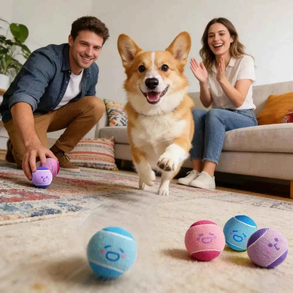 Dog Tennis Balls Set for Exercise - 6 Pack for Fetch and Play