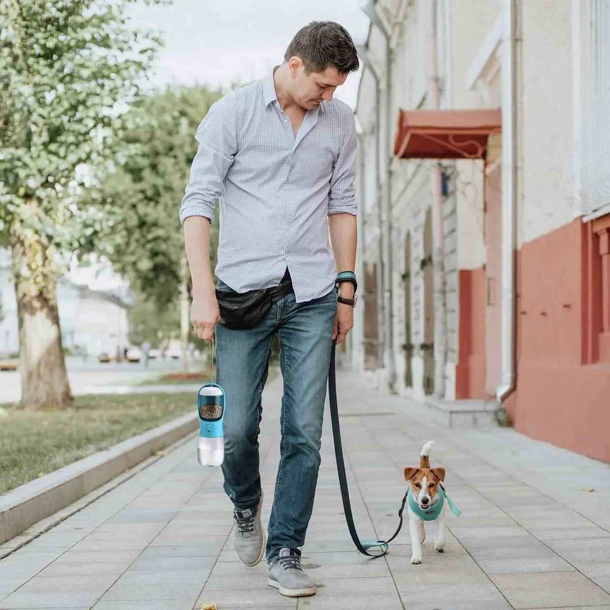 Portable Dog Water Bottle & Food Container: Ultimate Travel Solution for Pets