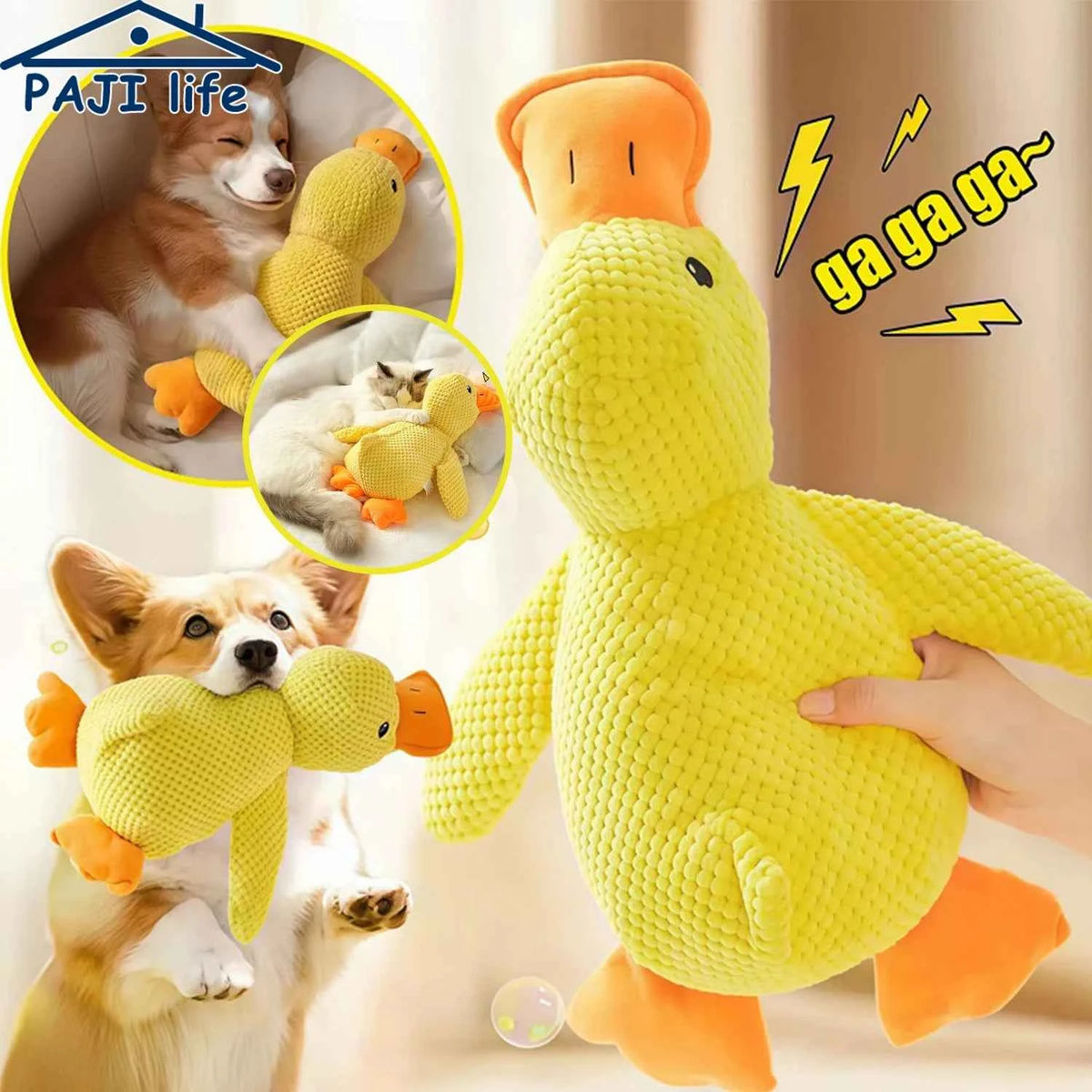 Durable Plush Duck Dog Toy – Quacking Fun for All Dogs