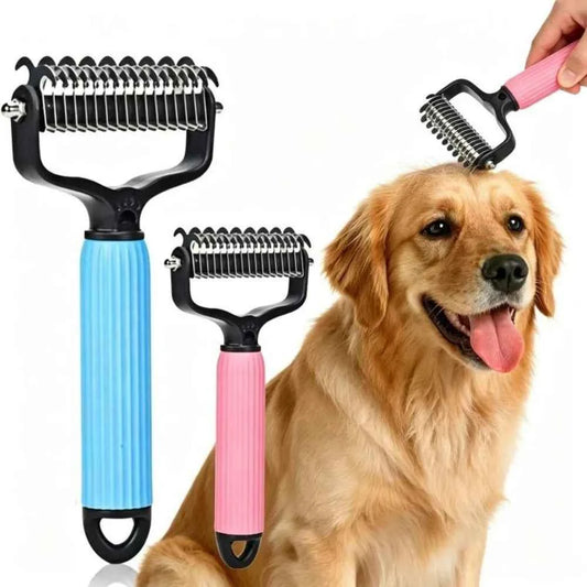 Ultimate Pet Detangling Comb for Dogs – Effortless Grooming with Dual-Sided Stainless Steel Blades
