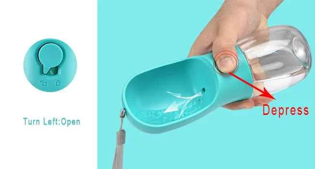 Portable Dog Water Bottle & Food Container: Ultimate Travel Solution for Pets