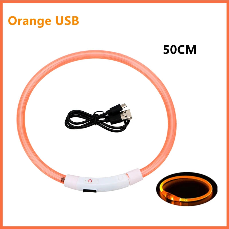 USB Rechargeable Led Glowing Dog Collar