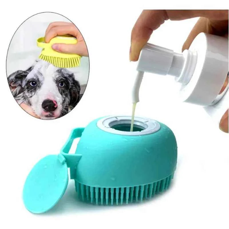 Dog Bathing Brush - Soft Silicone Grooming Tool for Stress-Free Bathing