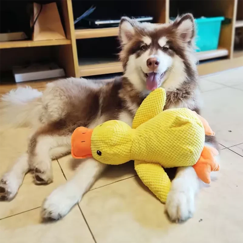 Bite Resistant Dog Toy - Interactive Plush Stomping Duck for Your Playful Pup