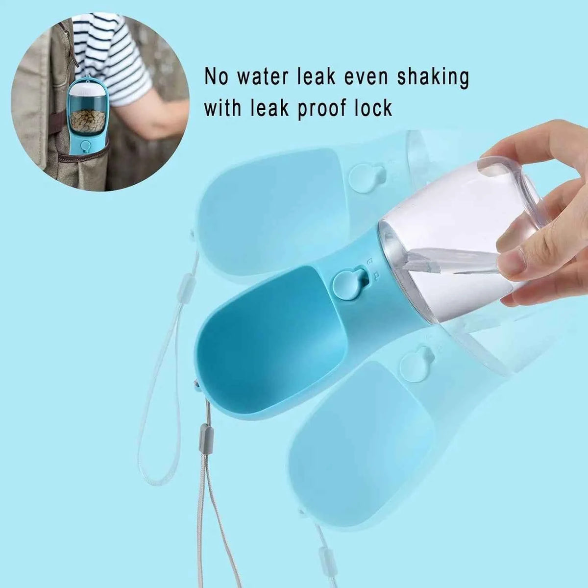 Portable Dog Water Bottle & Food Container: Ultimate Travel Solution for Pets