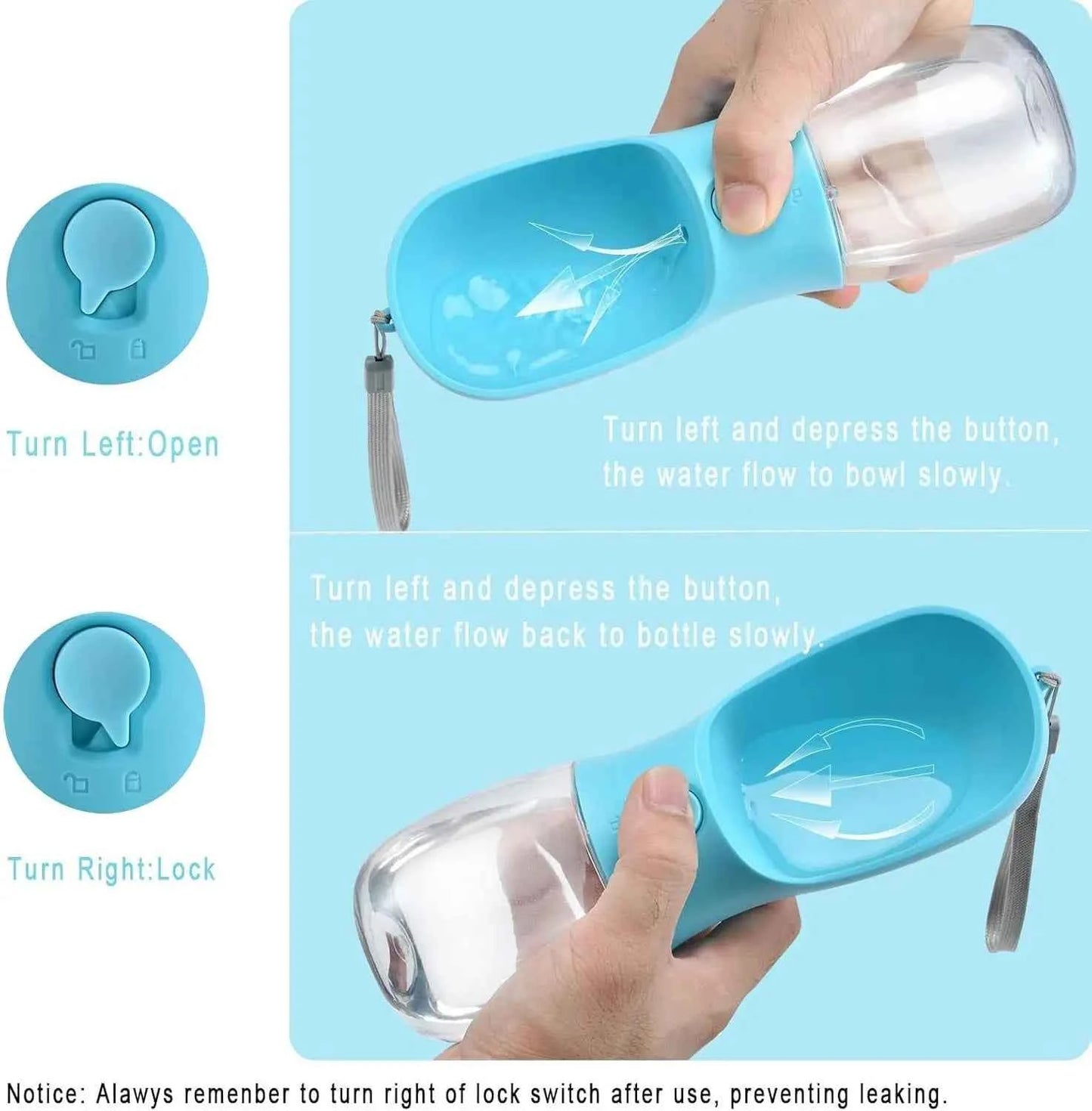 Portable Dog Water Bottle & Food Container: Ultimate Travel Solution for Pets
