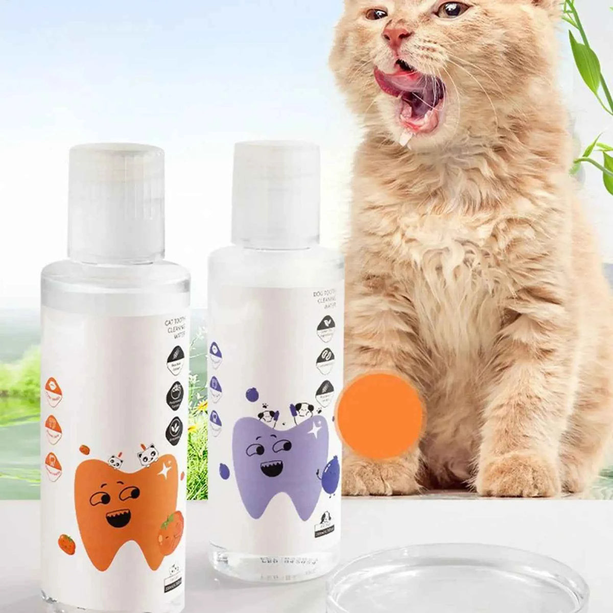 Dog Water Additive for Dental Health - 200ml Breath Freshener for Cats & Dogs