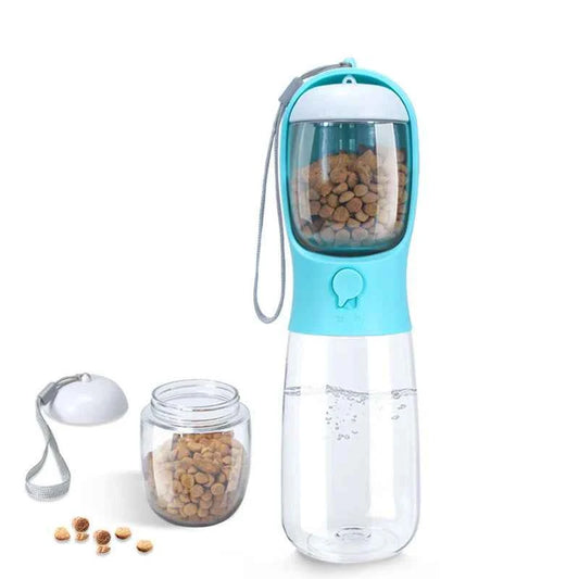 Portable Dog Water Bottle & Food Container: Ultimate Travel Solution for Pets