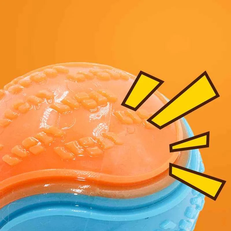 Interactive Dog Toys: Squeaky TPR Ball for Teeth Cleaning and Playtime Fun