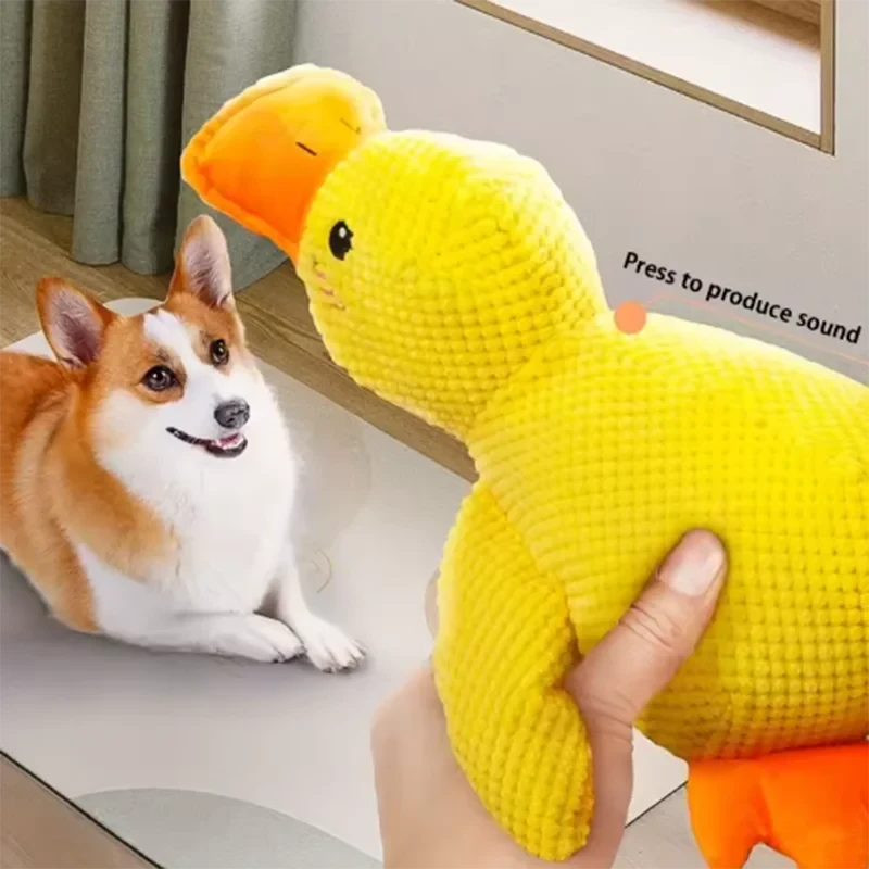 Bite Resistant Dog Toy - Interactive Plush Stomping Duck for Your Playful Pup