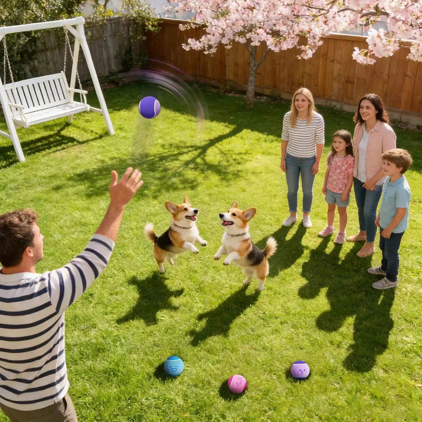 Dog Tennis Balls Set for Exercise - 6 Pack for Fetch and Play