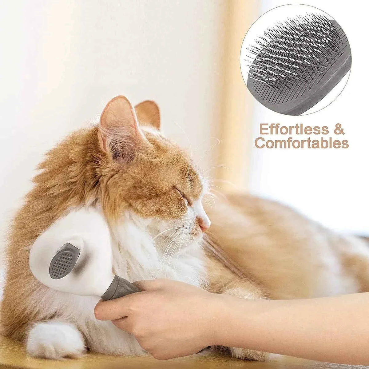 Self Cleaning Pet Dog Brush – Effortless Grooming for Happy Pets