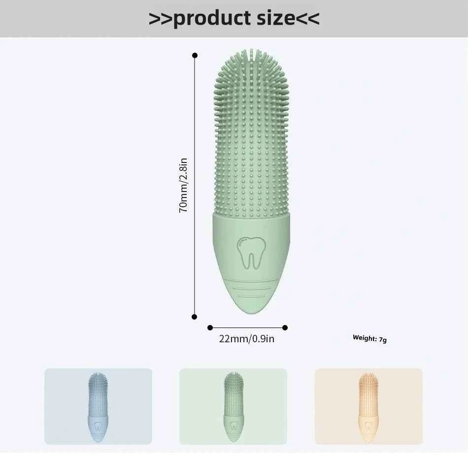 Revolutionary Dog Toothbrush for Dental Care: 360° Cleaning Finger Toothbrush