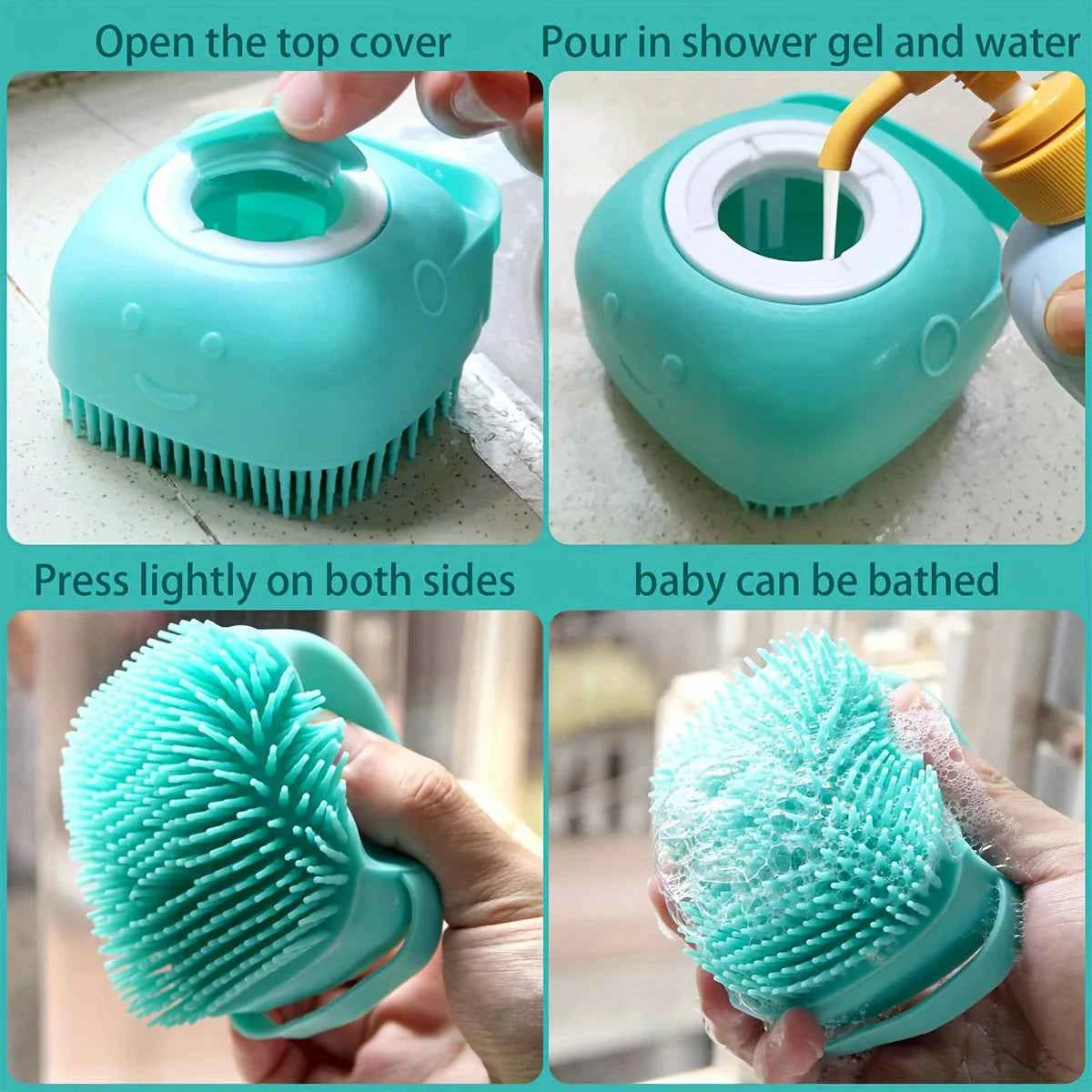 Dog Bathing Brush - Soft Silicone Grooming Tool for Stress-Free Bathing