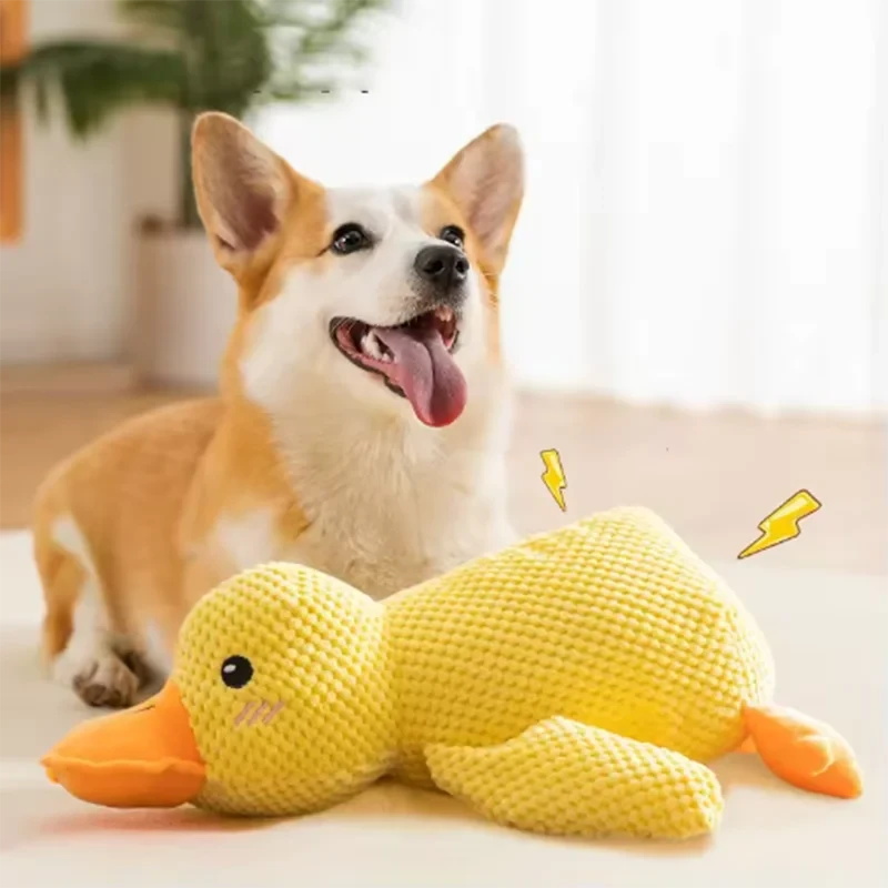 Bite Resistant Dog Toy - Interactive Plush Stomping Duck for Your Playful Pup