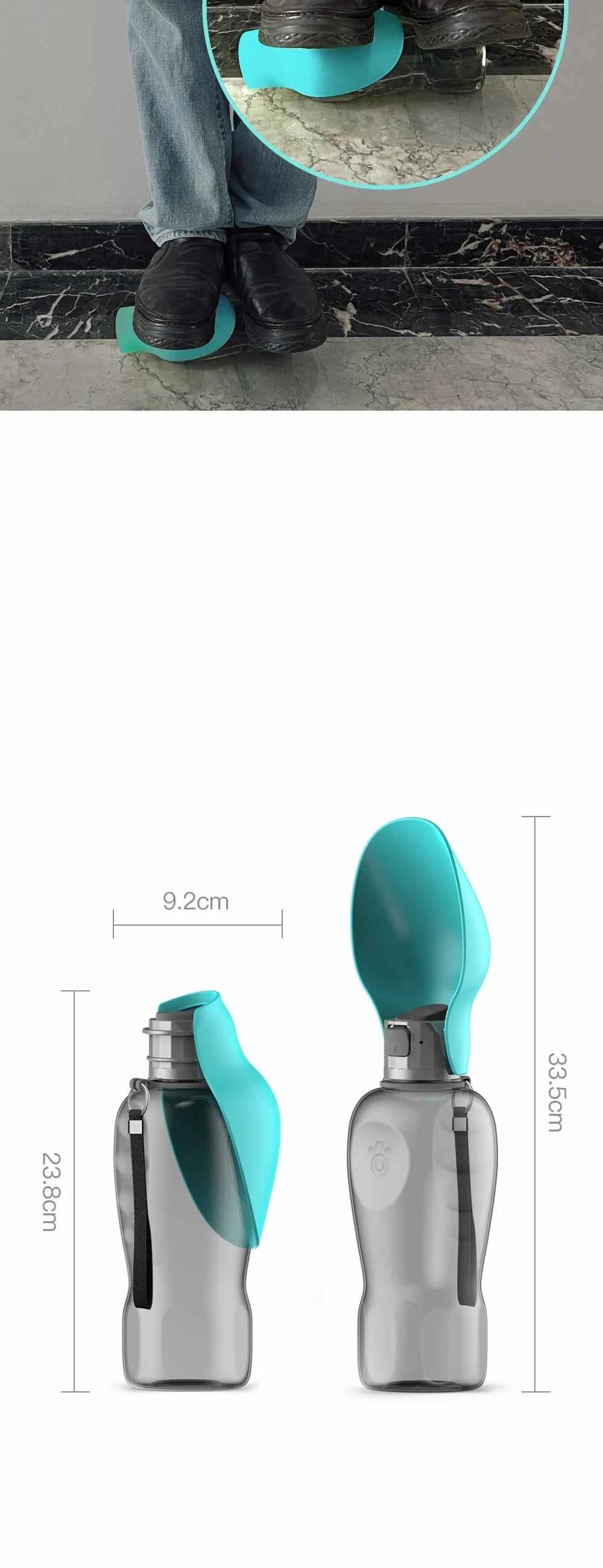 Stay Hydrated on the Go: Portable Dog Water Bottle 800ML for Active Dogs